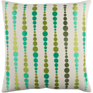Dewdrop 22 X 22 inch Emerald and Lime Throw Pillow