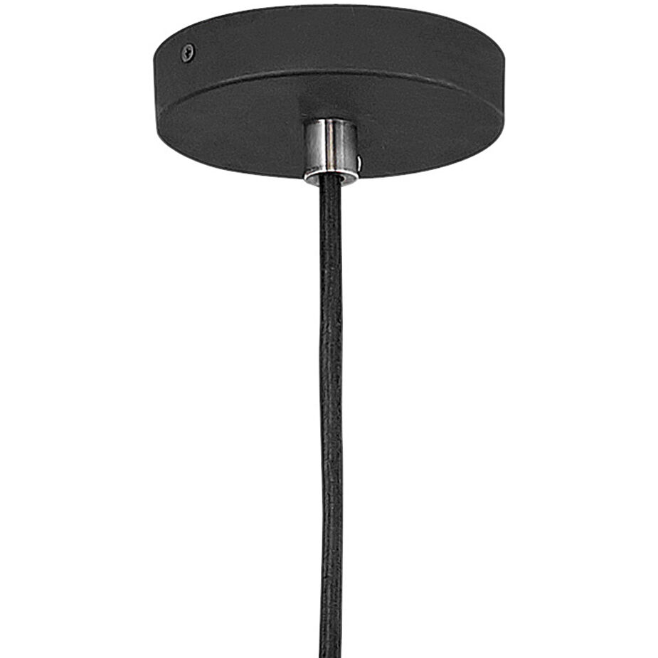 Ziggy 1 Light 12 inch Black with Polished Nickel Indoor Pendant Ceiling Light