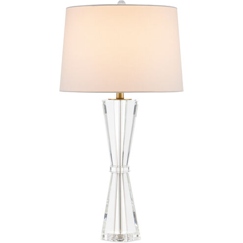 Duveen 31.5 inch 150 watt Clear/Polished Brass Table Lamp Portable Light