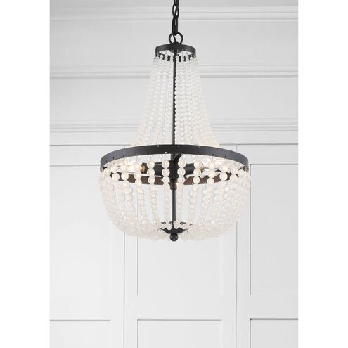 Rylee 3 Light 14 inch Matte Black Mini Chandelier Ceiling Light