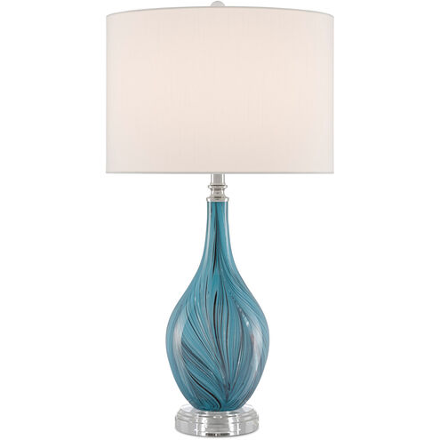 Lupo 31 inch 150 watt Blue/Clear/Polished Nickel Table Lamp Portable Light