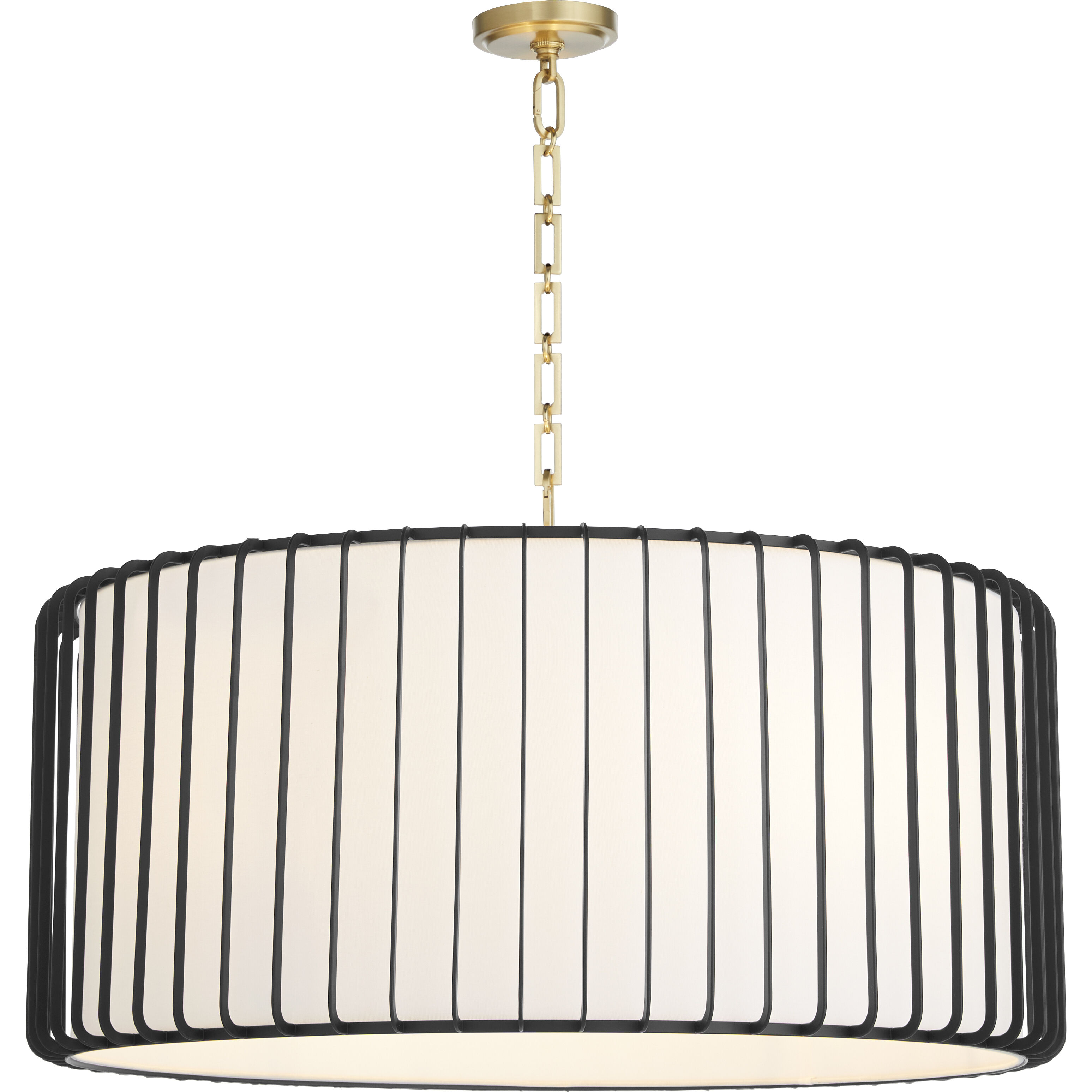 Tuxedo 4 Light 33 inch Black Pendant Ceiling Light, Large