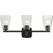 Marant 3 Light 23.75 inch Black Vanity Light Wall Light