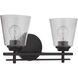 Neighborhood Drake 2 Light 16 inch Flat Black Vanity Light Wall Light, Neighborhood Collection