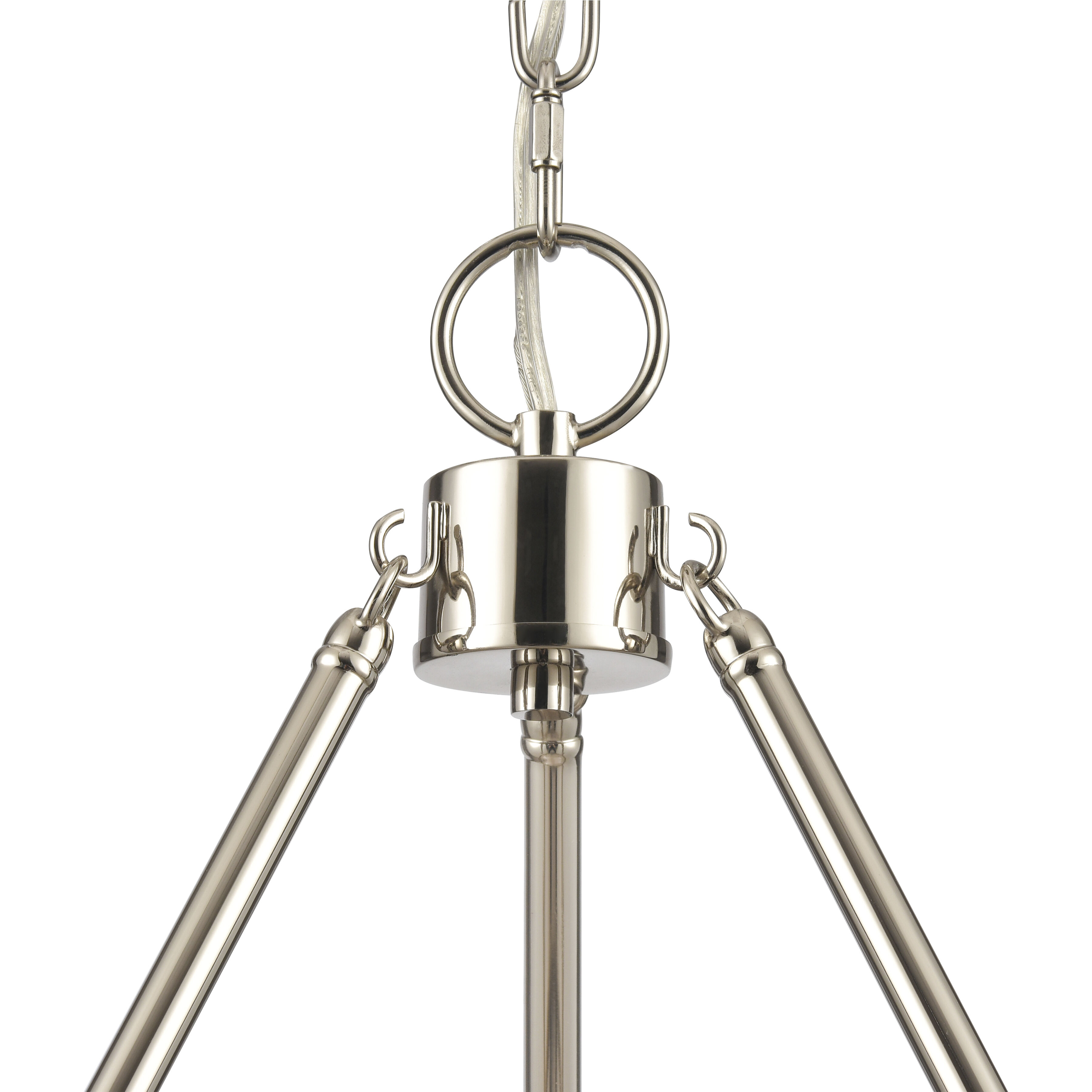 Abaca 3 Light 20 inch Polished Nickel Chandelier Ceiling Light