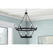 Melina 9 Light 34 inch Matte Black with Clear Chandelier Ceiling Light