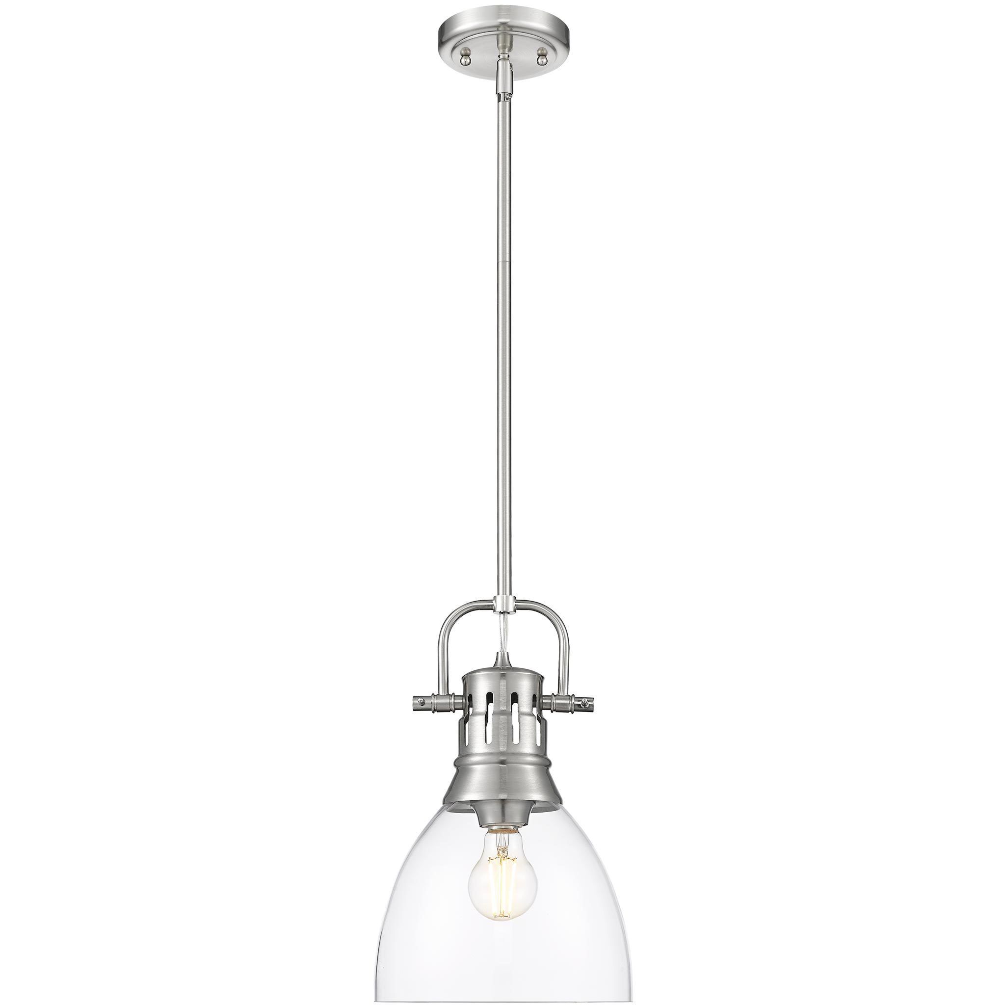 Yep Duncan Pendant Ceiling Light in Pewter, Clear Glass