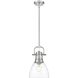 Yep Duncan Pendant Ceiling Light in Pewter, Clear Glass