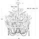 Cheyanne 12 Light 34 inch White Antler Chandelier Ceiling Light, Antler