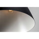 Nordic 1 Light 14.25 inch Tan Leather and Black Single Pendant Ceiling Light