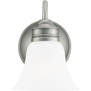 Gladstone 1 Light 7 inch Antique Brushed Nickel Wall Sconce Wall Light in Satin Etched Glass