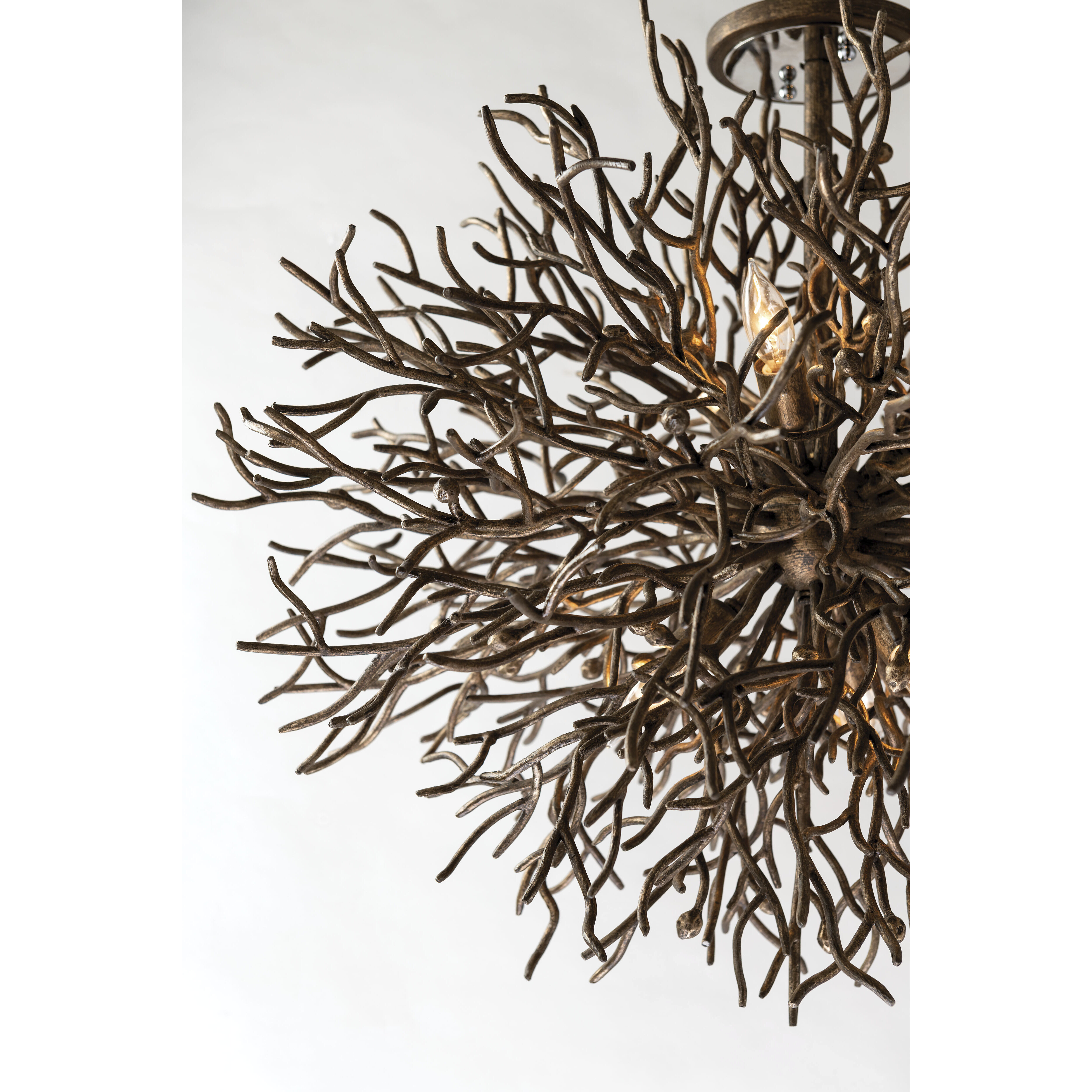 Sierra 12 Light 50 inch Distressed Bronze Chandelier Ceiling Light