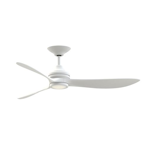 Aviara 60 inch Matte White with White Washed Blades Fan-Uni