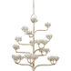 Agave Americana 22 Light 42 inch Contemporary Silver Leaf Chandelier Ceiling Light, Marjorie Skouras Collection