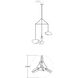 Papillons LED 31 inch Satin Black Pendant Ceiling Light in Satin White