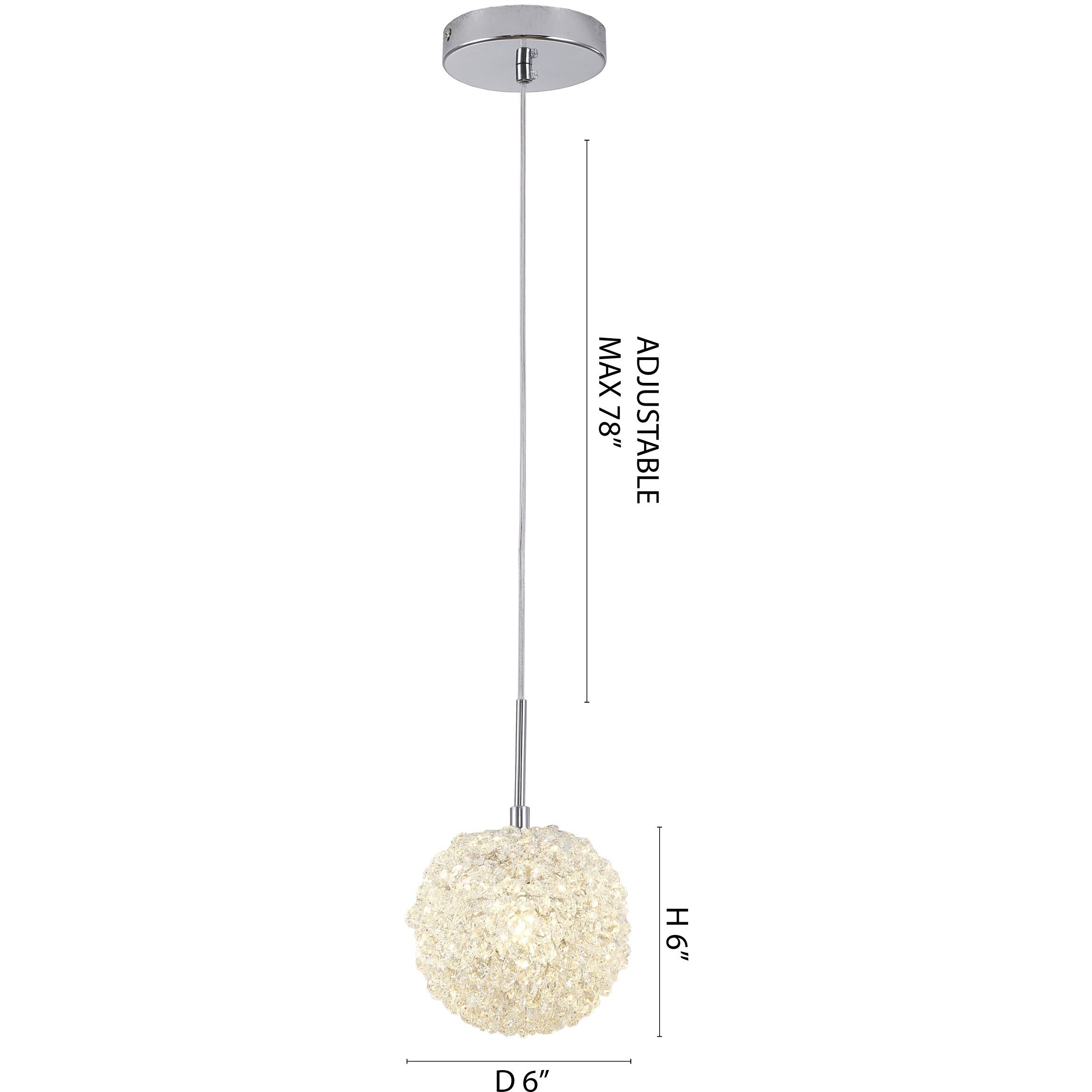 Canada Pendant Ceiling Light in Chrome