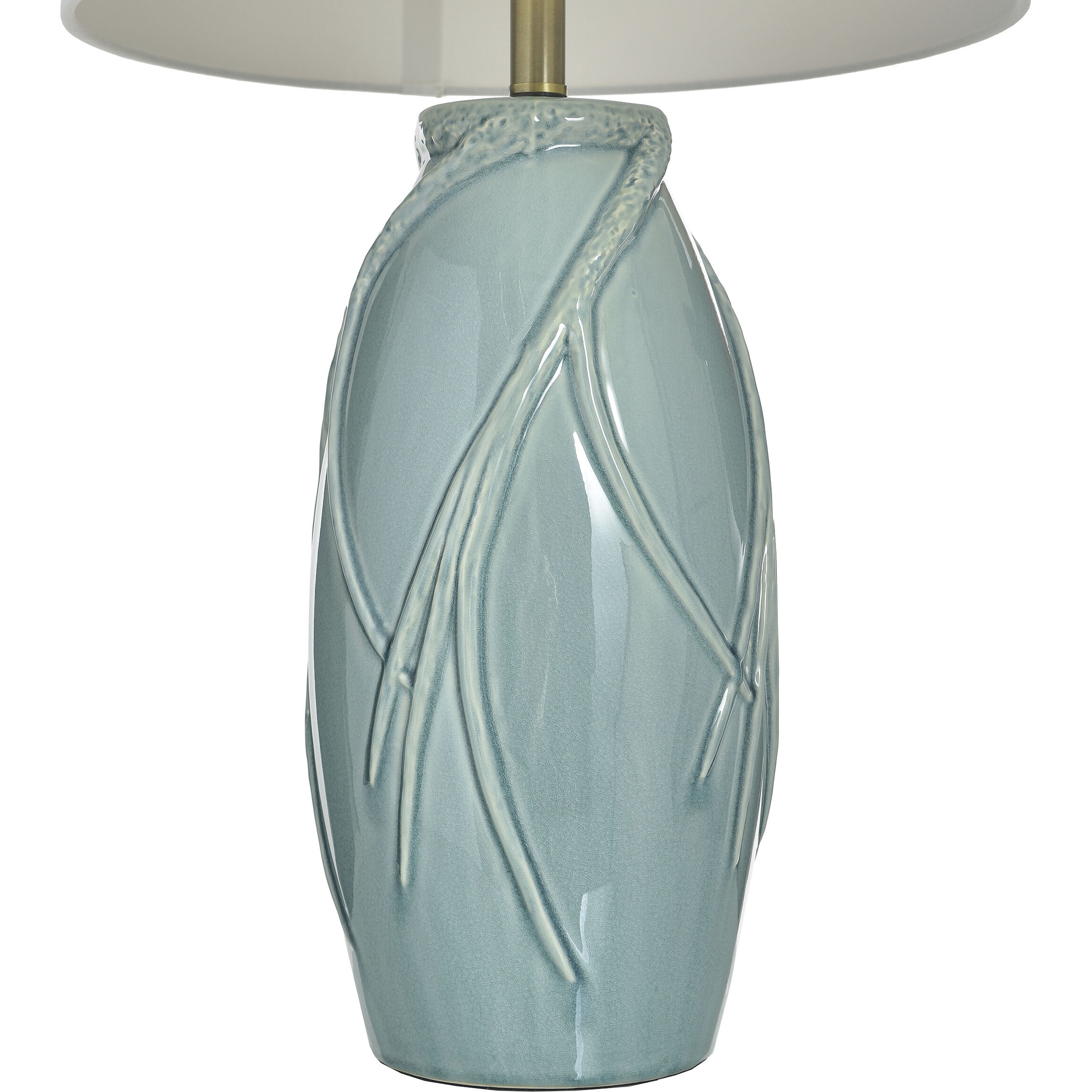 Starlite 32 inch 100 watt Starlite Sage and Off-White Table Lamp Portable Light