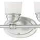 Bella 3 Light 18 inch Brushed Nickel Vanity Light Wall Light