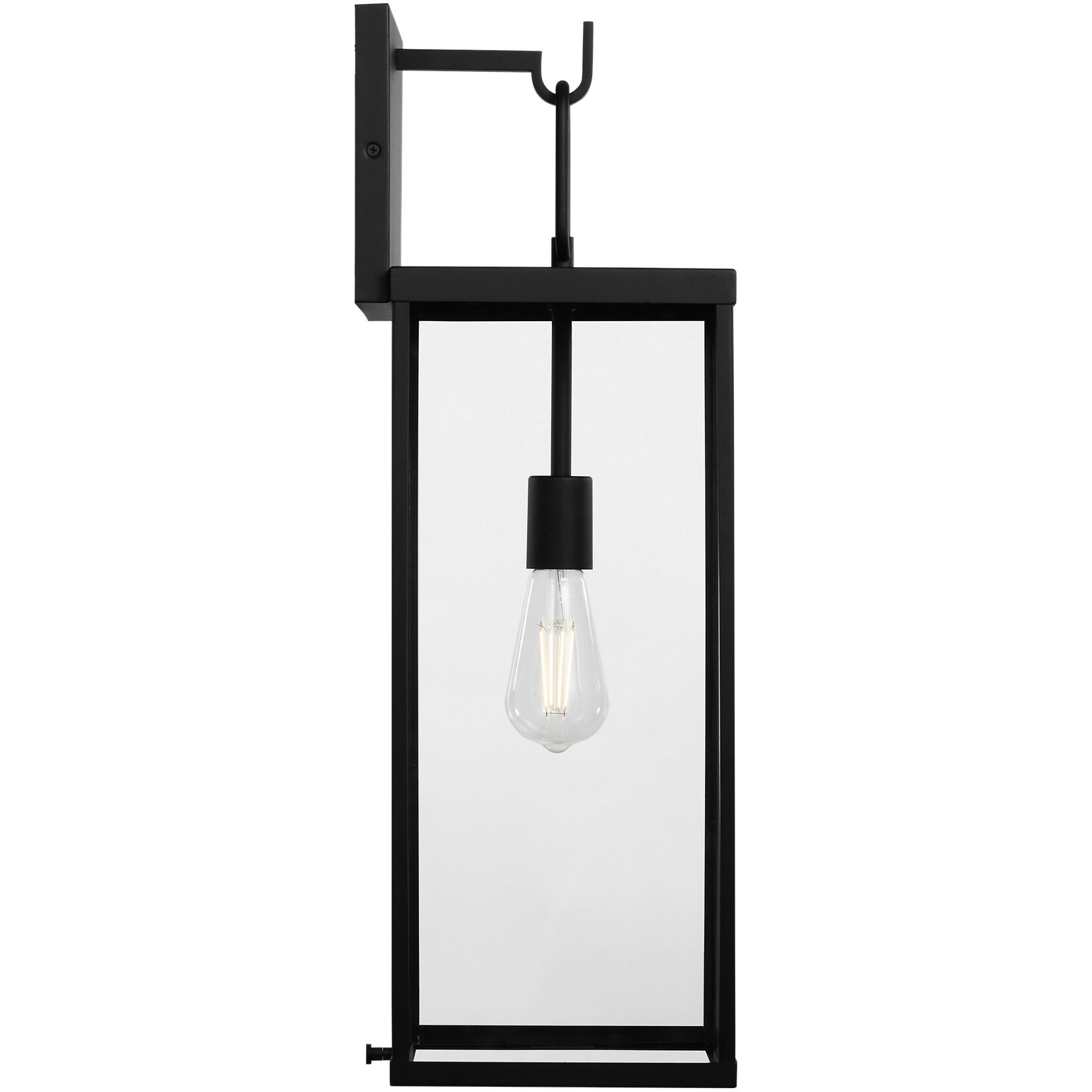 Rox 1 Light Textured Black Outdoor Wall Lantern in Incandescent
