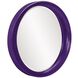 Ellipse 39 X 35 inch Glossy Royal Purple Wall Mirror