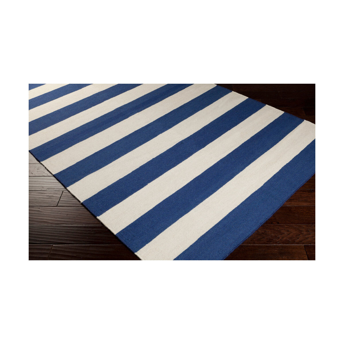 Frontier 96 X 30 inch Dark Blue/Ivory Rugs, Wool