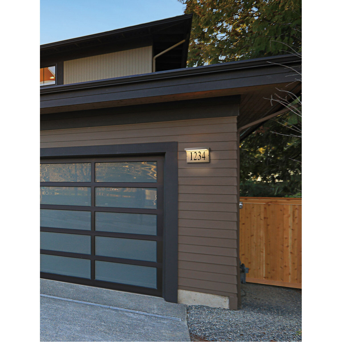 Address 1 inch White Outdoor Wall Mount