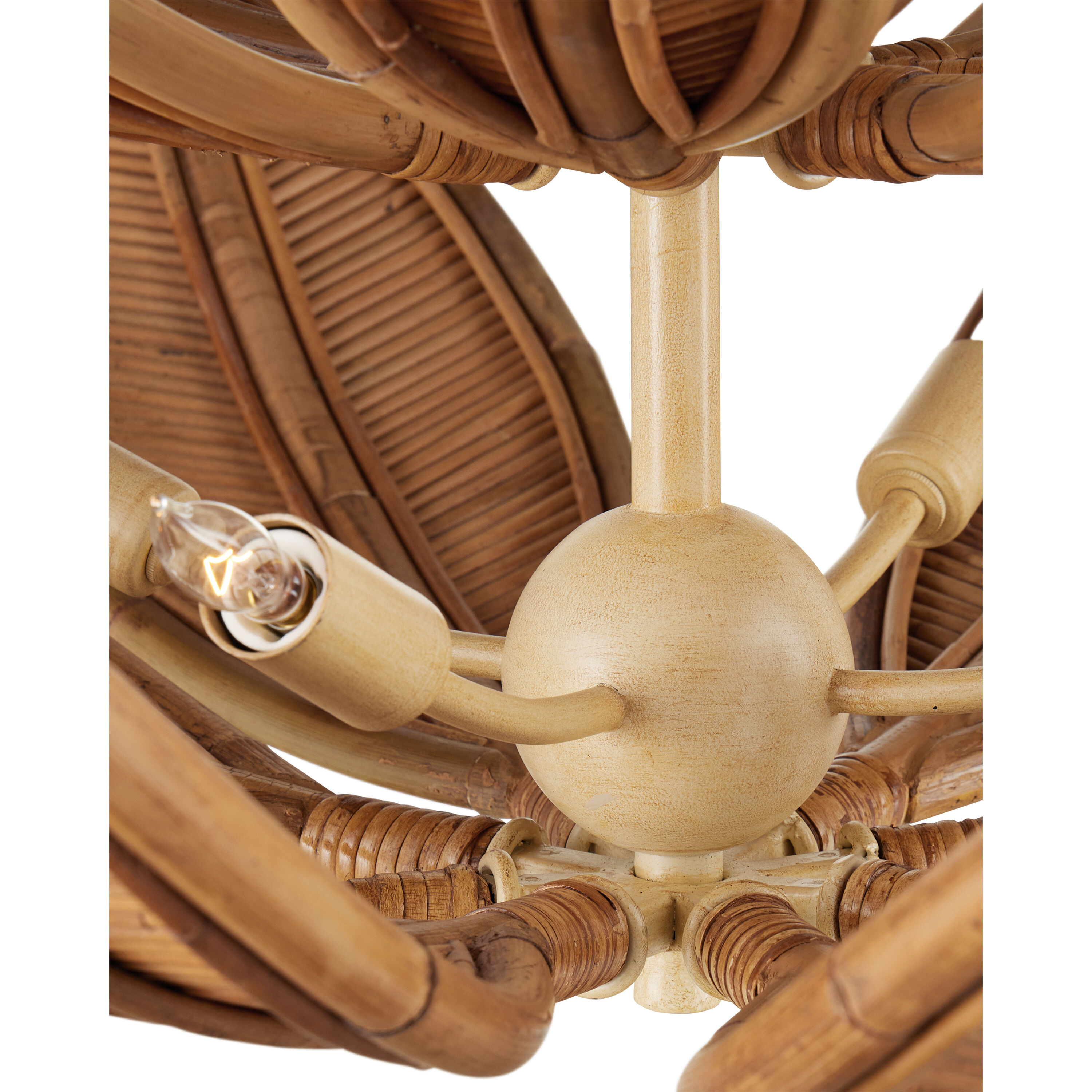 Cubana 8 Light 40.25 inch Natural/Coco Cream Two-Tier Chandelier Ceiling Light