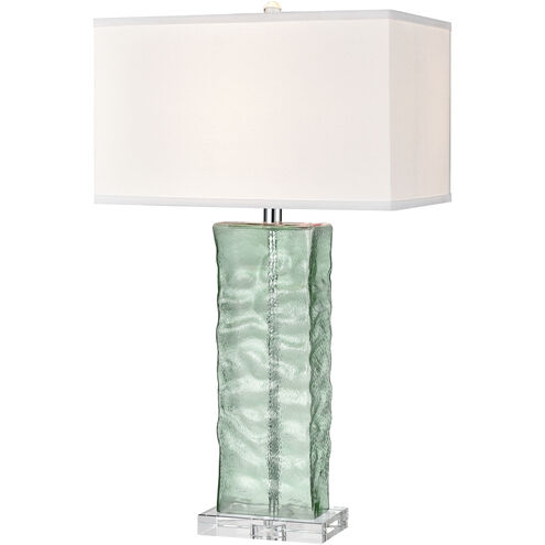 Arendell 30 inch 150 watt Light Blue with Clear Table Lamp Portable Light in Light Green