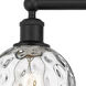 Edison Athens Water Glass 3 Light 24 inch Matte Black Bath Vanity Light Wall Light