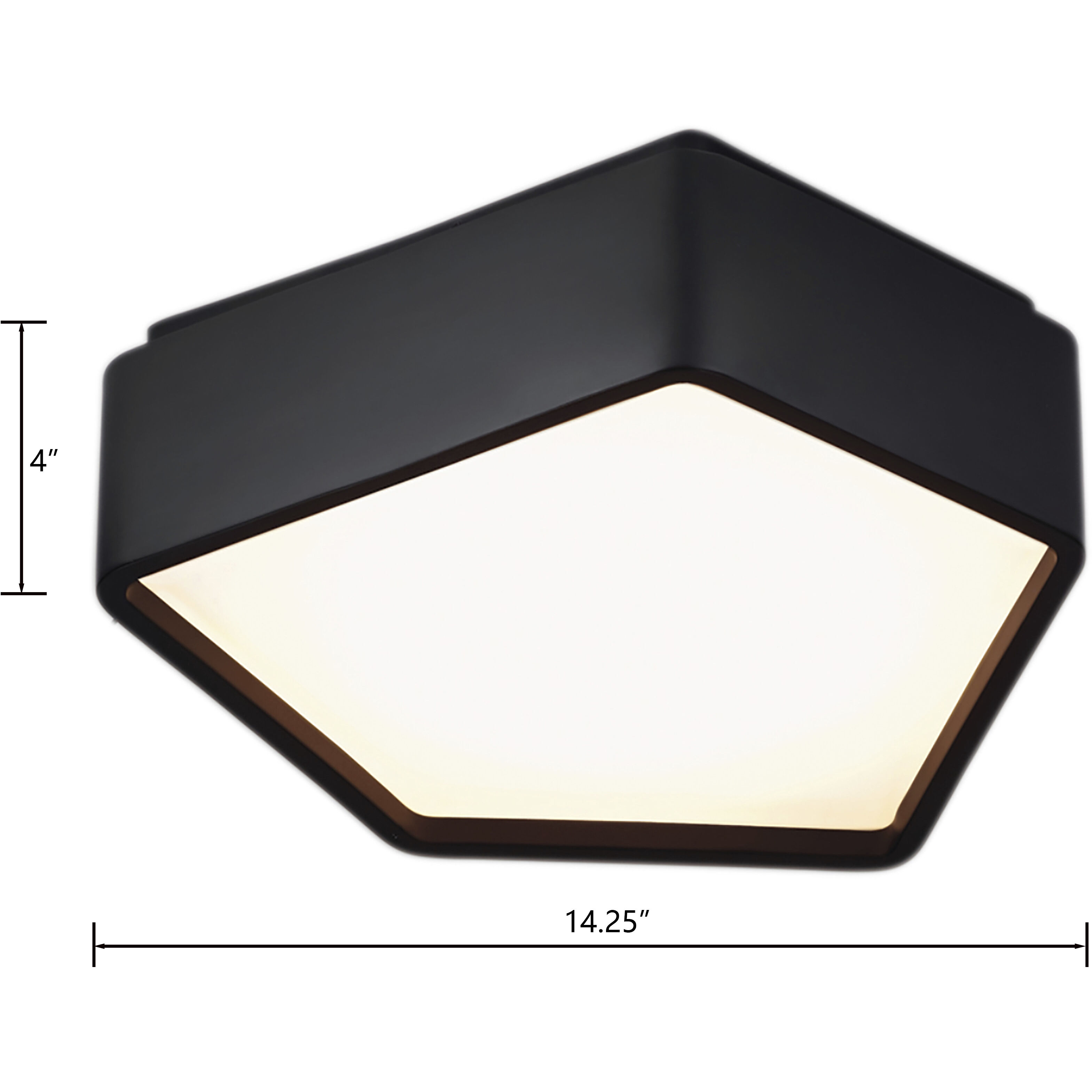 Fenway LED 12.25 inch Matte Black Flush Mount Ceiling Light