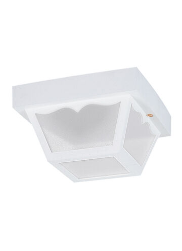 Outdoor Ceiling 1 Light 8.25 inch White Outdoor Ceiling Flush Mount