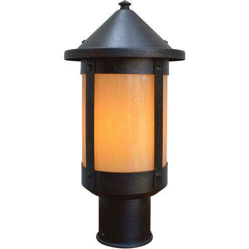Berkeley 1 Light 11.25 inch Verdigris Patina Post Mount in Cream