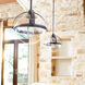 Meridian 1 Light 15 inch Satin Nickel Pendant Ceiling Light