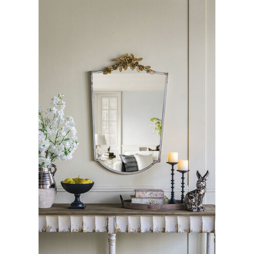 Anita 37.4 X 24 inch Distressed Ivory/Gold Wall Mirror