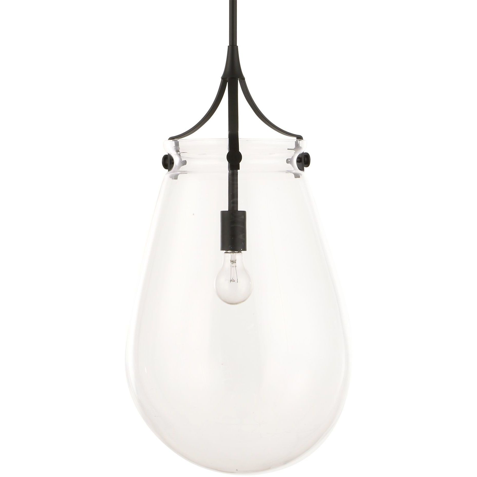 Dewdrop 1 Light 13.5 inch Matte Black Pendant Ceiling Light