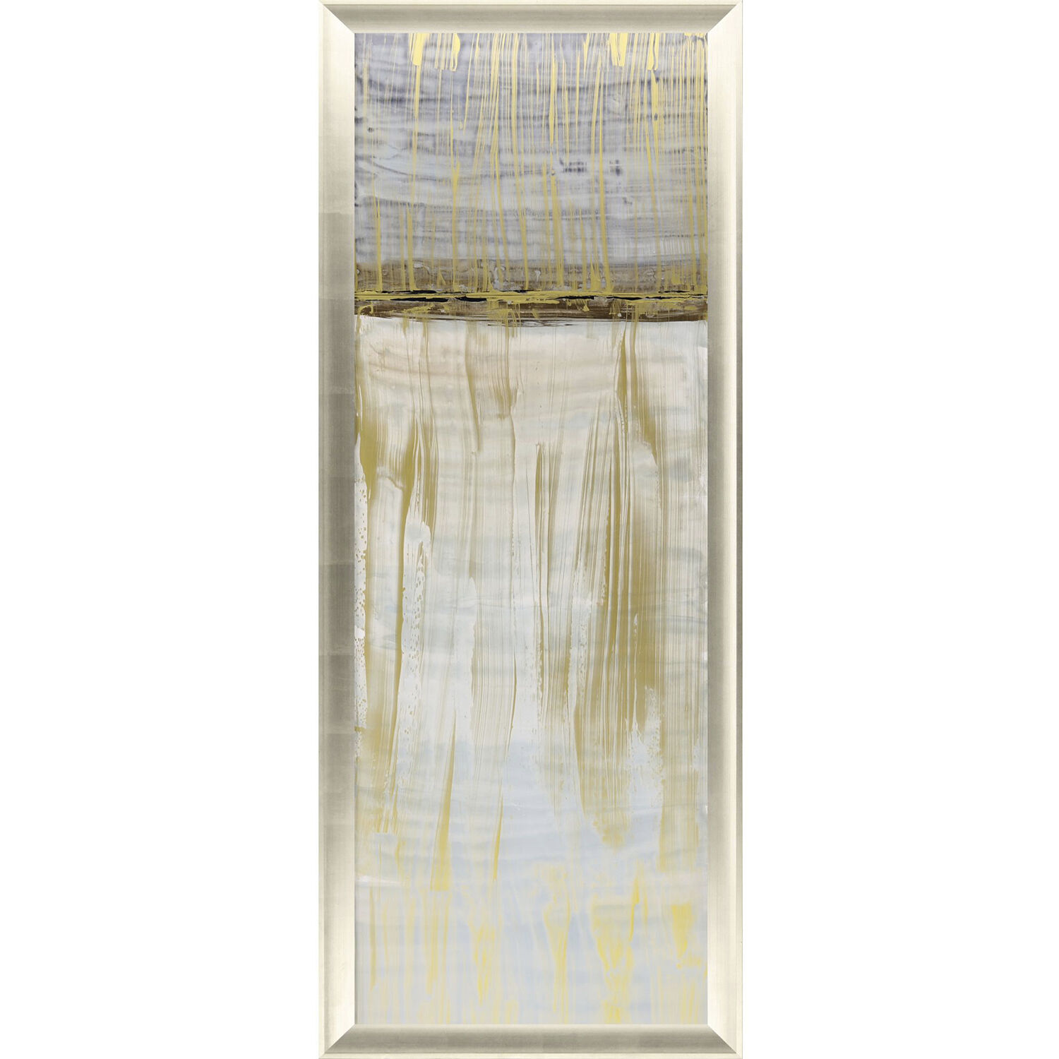 Seaside Harmony Blue and Brown and Metallic and White Framed Art, The Studio