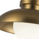 Alora Mood Rubio 1 Light 10.88 inch Aged Gold/Opal Matte Glass Flush Mount Ceiling Light
