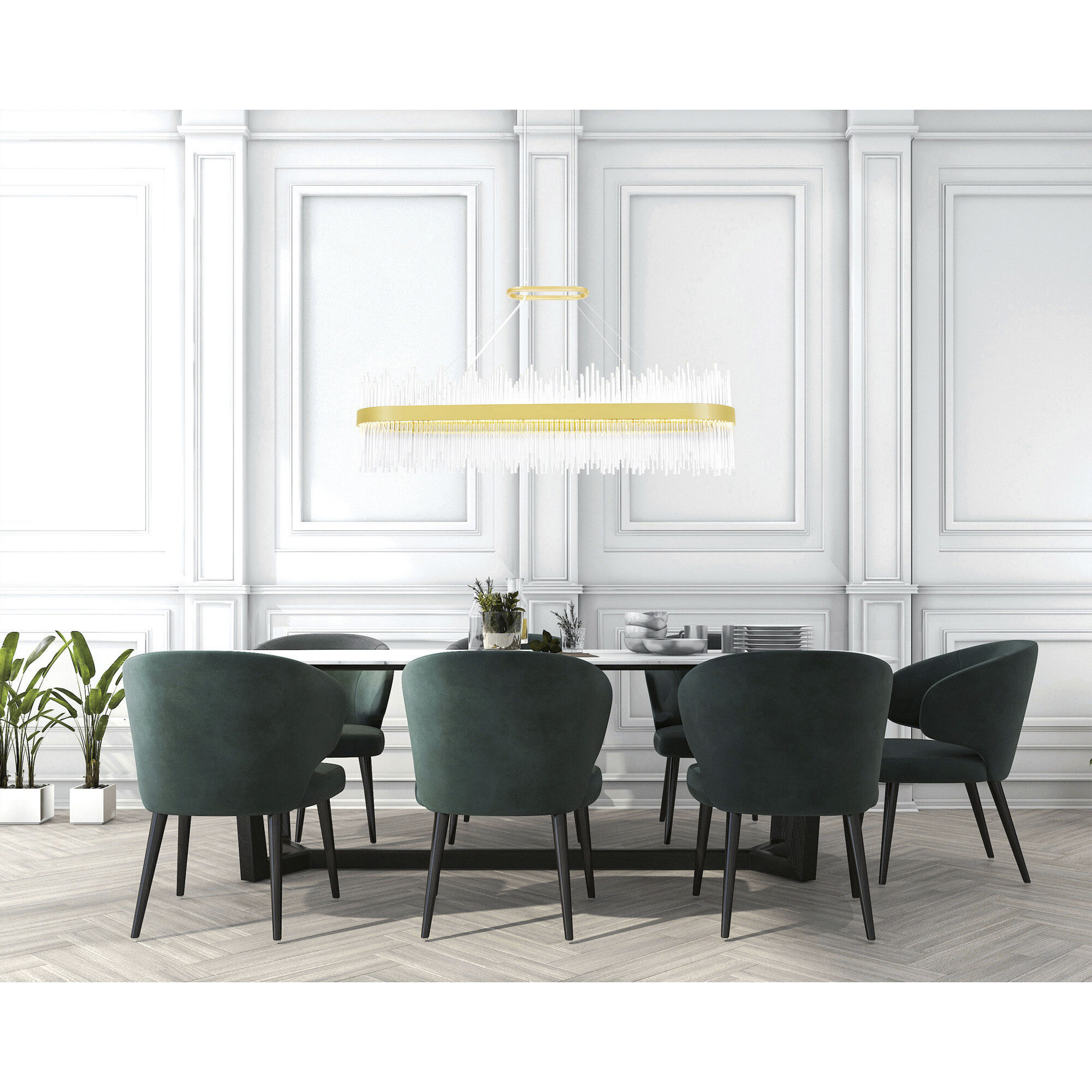 Genevieve LED 47 inch Medallion Gold Pool Table Light Ceiling Light