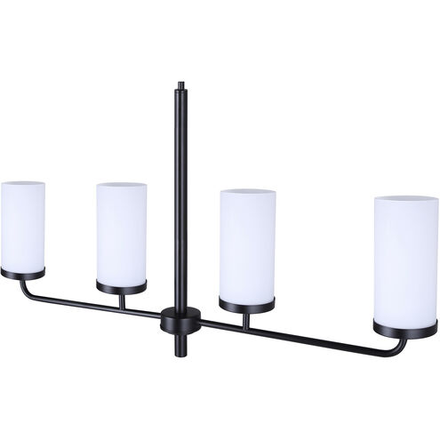 Malloy 4 Light 23.25 inch Matte Black Chandelier Ceiling Light