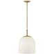 Willa 1 Light 12 inch Heritage Brass Pendant Ceiling Light, Semi-flush Mount