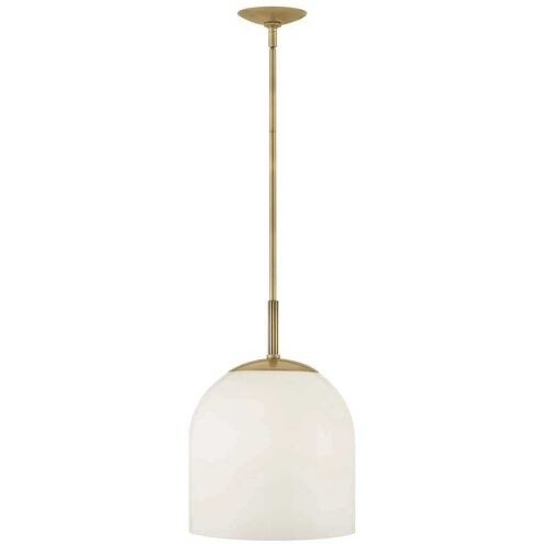 Willa 1 Light 12 inch Heritage Brass Pendant Ceiling Light, Semi-flush Mount