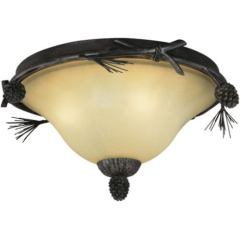 Sierra LED 15.5 inch Black Walnut Flush Mount Ceiling Light