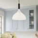Alora Mood Belleview Pendant Ceiling Light in Matte Black, Matte Opal Glass