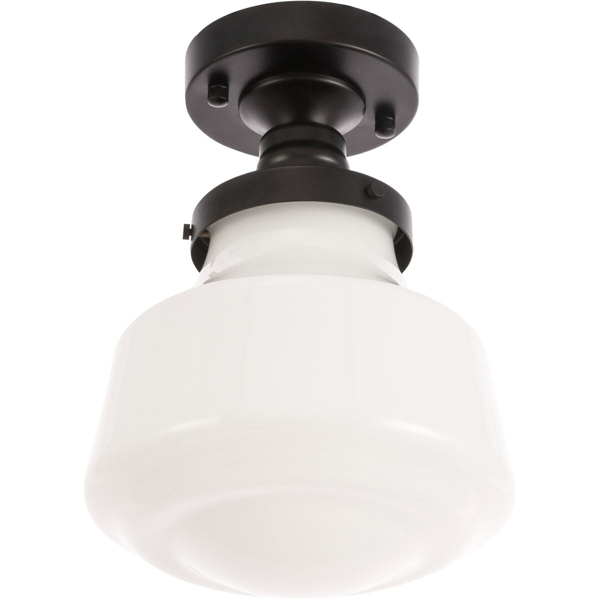Lyle 1 Light 8 inch Black Flush Mount Ceiling Light