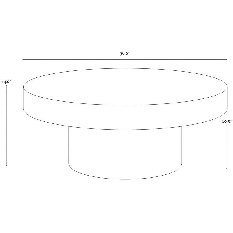 Brando 36 X 14 inch Black Outdoor Coffee Table