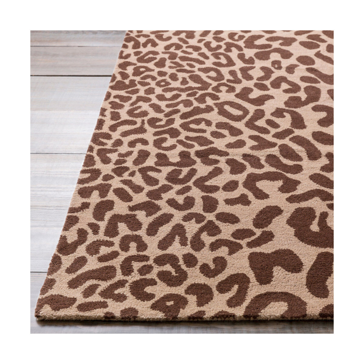 Athena 48 inch Dark Brown/Camel Rugs, Wool