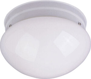 Essentials - 588x 1 Light 8 inch White Flush Mount Ceiling Light