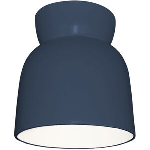 Radiance Collection 1 Light 7.5 inch Midnight Sky with Matte White Outdoor Flush Mount
