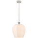Ballston Norfolk 1 Light 12 inch White and Polished Chrome Mini Pendant Ceiling Light in Matte White Glass