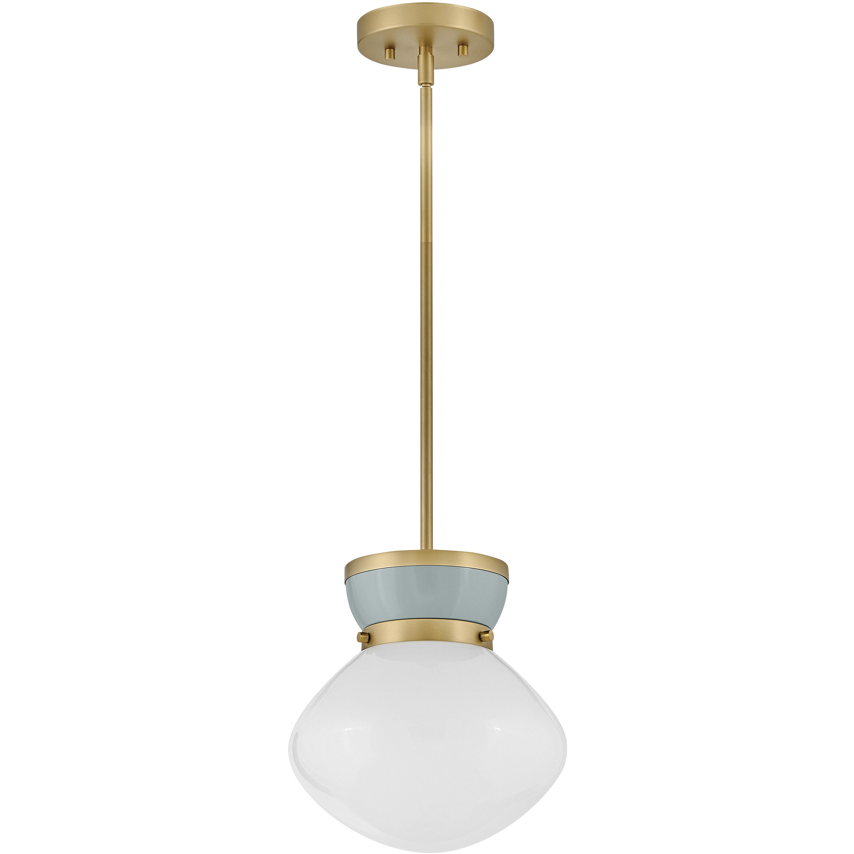 Lucy 1 Light 10 inch Lacquered Brass with Seafoam Pendant Ceiling Light
